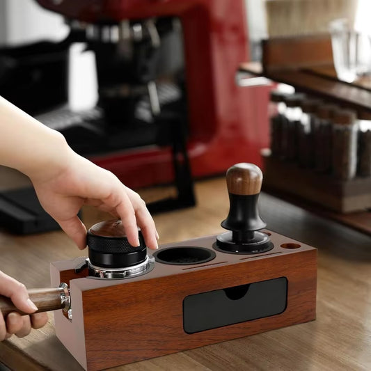 Walnut Espresso Tamper Station (58 mm)