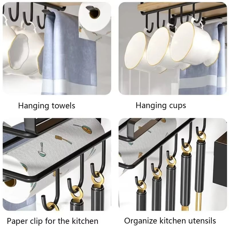 Kitchen Under Cupboard Hanging Organizer