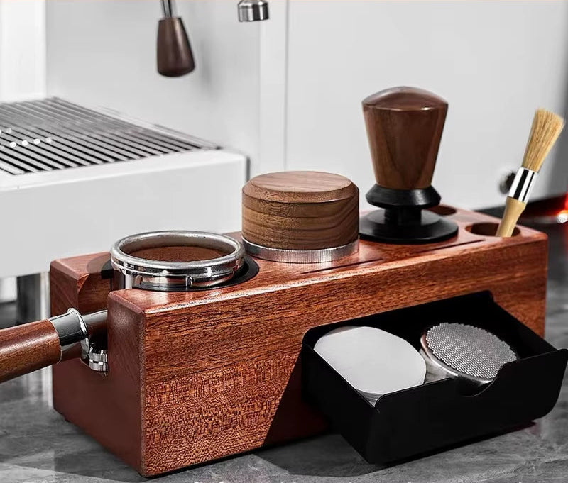 Walnut Espresso Tamper Station (58 mm)