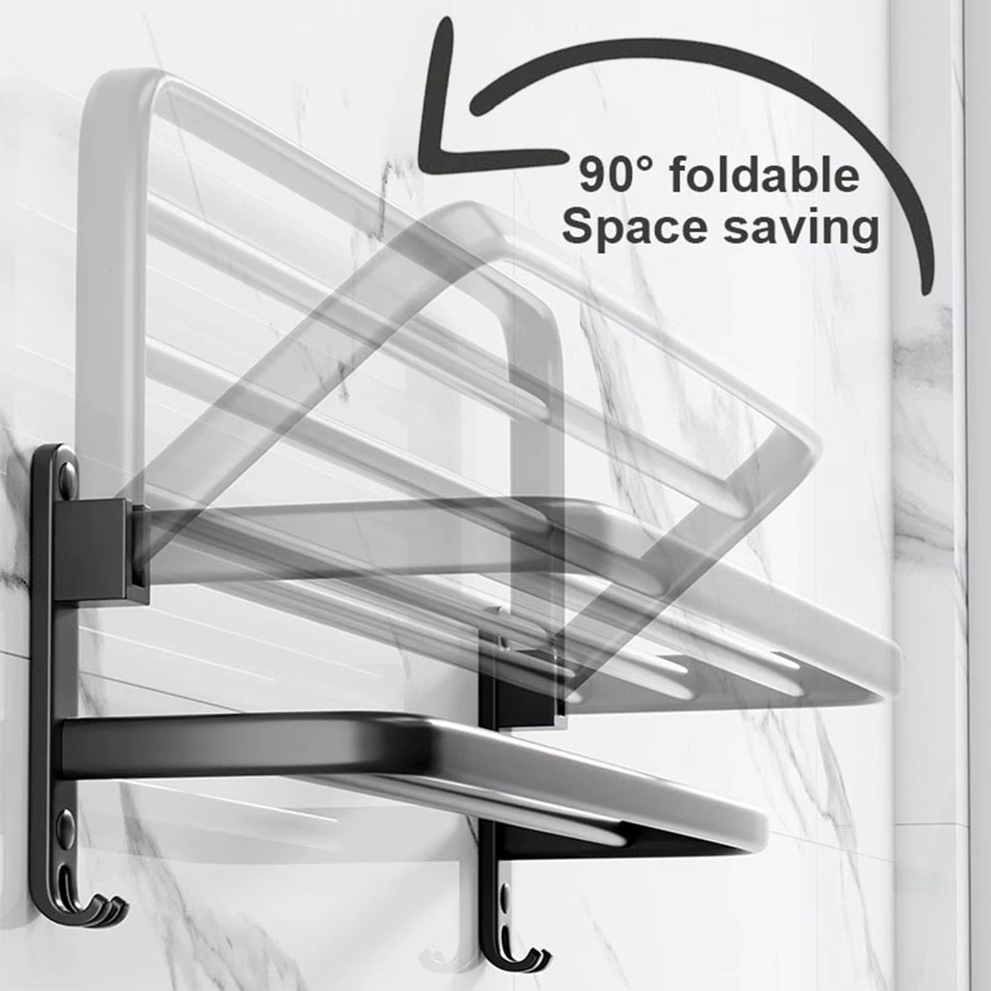No Drill Wall Mounted Towel Rack