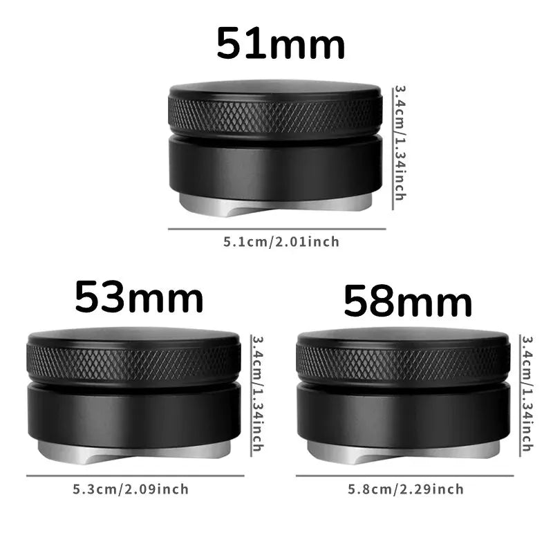 Coffee Distributor Espresso Distribution Tool/Leveler 3 Angled Slopes Adjustable Palm Tamper Fits 51/53/58Mm Portafilter