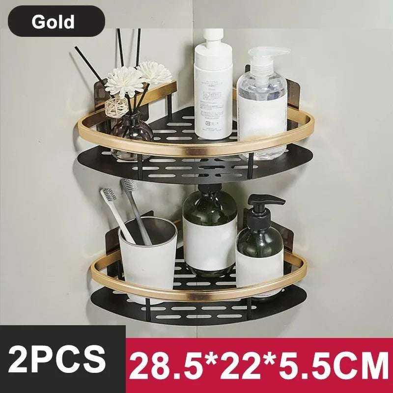 No Drill Bathroom Organizing Shelf