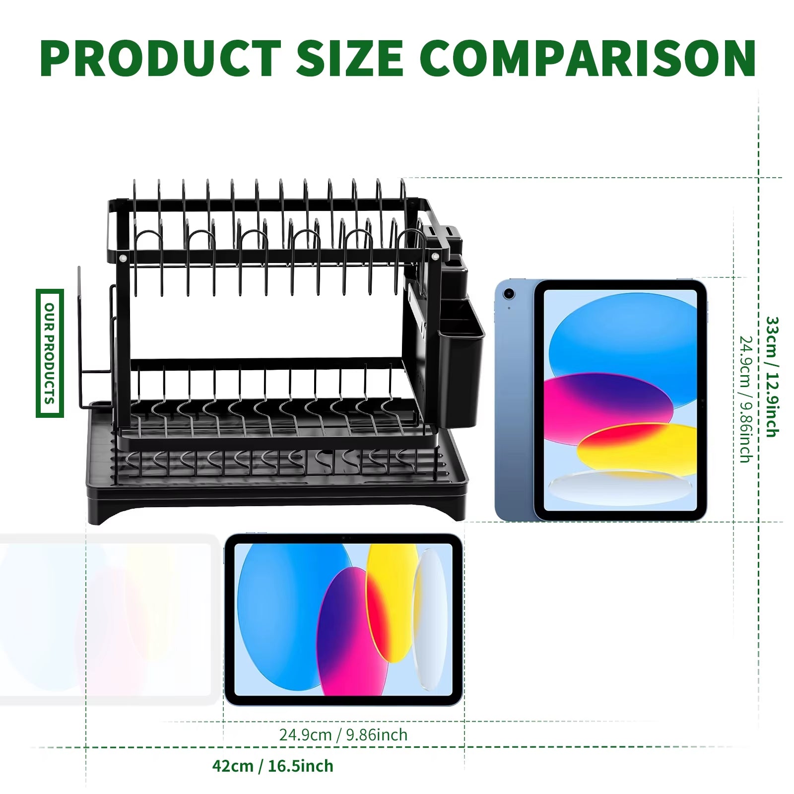 2 Tier Dish Drying Rack