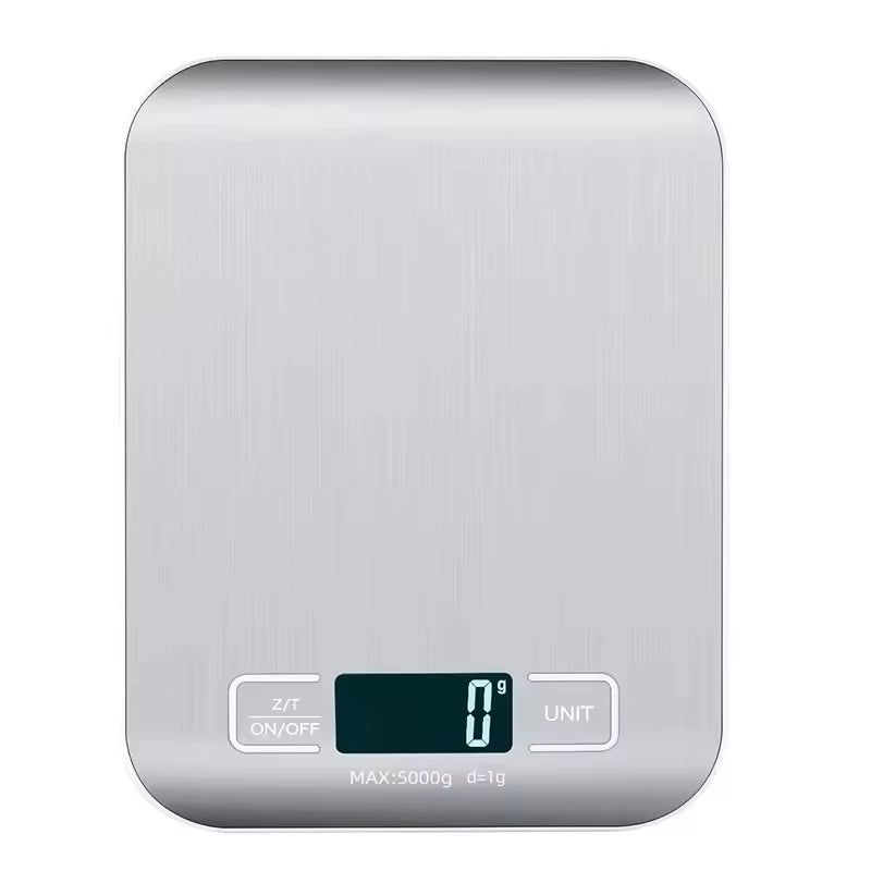 Digital Kitchen Scale LED Display 5Kg/1G Stainless Steel Panel Electronic Scales Home Jewelry Food Snacks Weighing Baking Tools