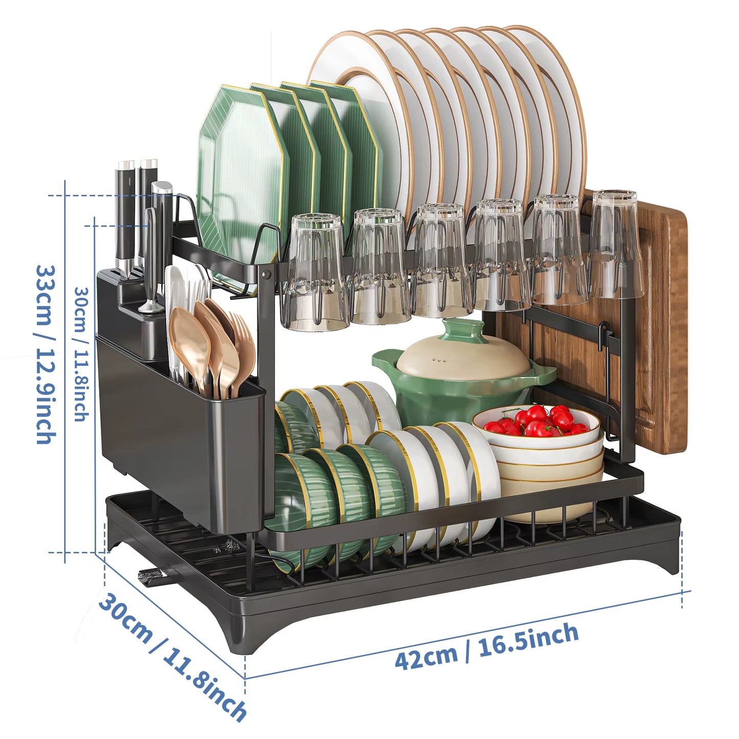 2 Tier Dish Drying Rack