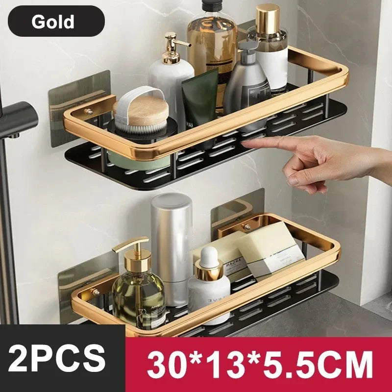 No Drill Bathroom Organizing Shelf