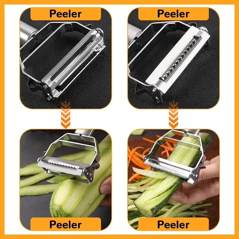 Stainless Steel Multifunctional Vegetable/Fruit Peeler