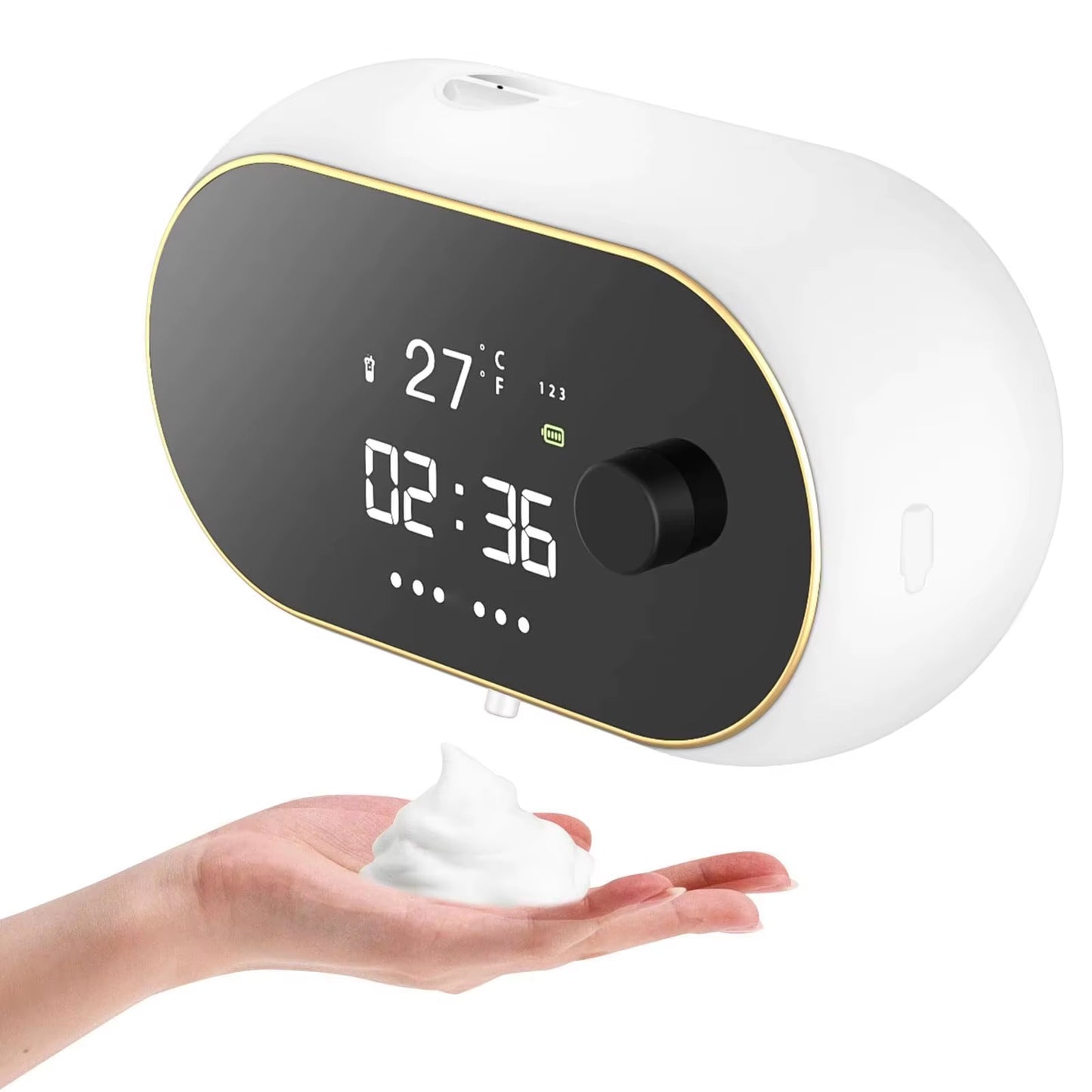 450ML W2 Large Capacity Touchless Wall-Mounted Rechargeable Infrared Induction Automatic Smart Sensor Foam/Liquid Soap Dispenser