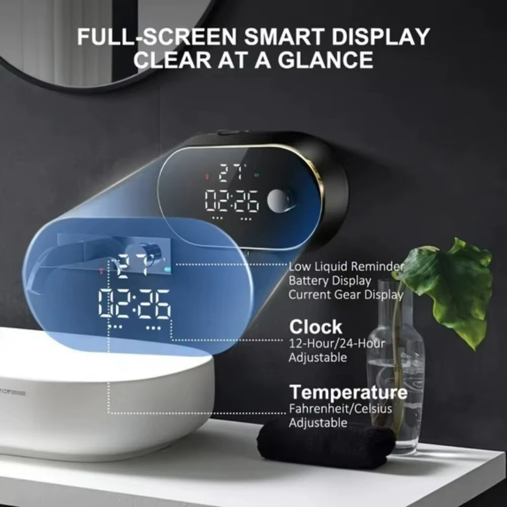 450ML W2 Large Capacity Touchless Wall-Mounted Rechargeable Infrared Induction Automatic Smart Sensor Foam/Liquid Soap Dispenser