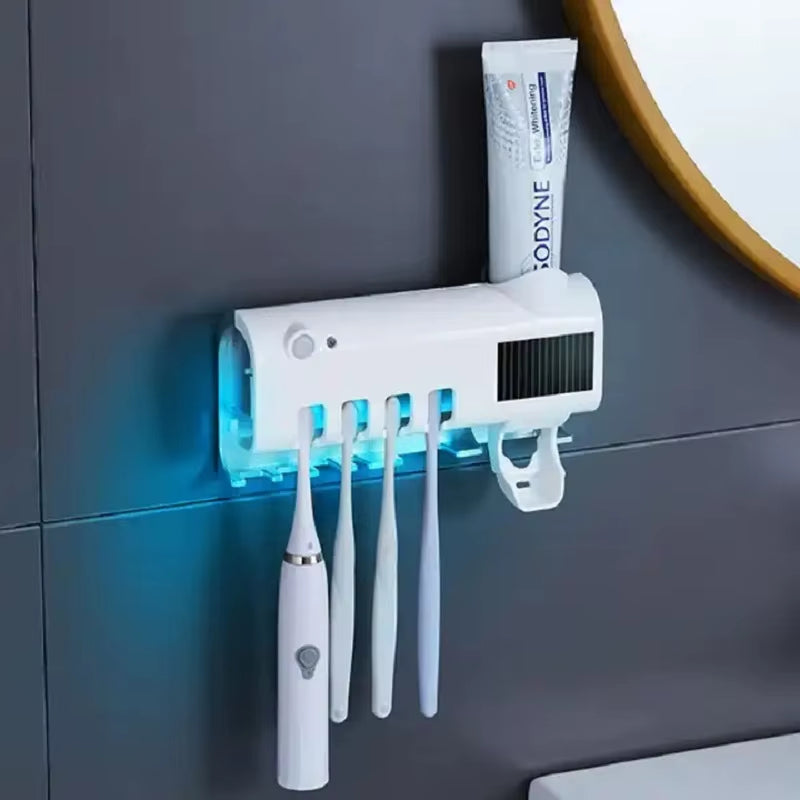 UV Sterilizing Toothbrush Holder With Toothbrush Dispenser
