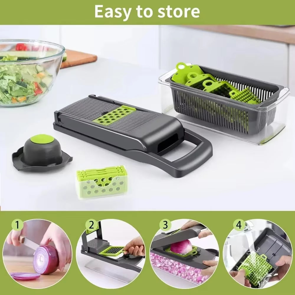 Multifunctional Vegetable Chopper Handle Food