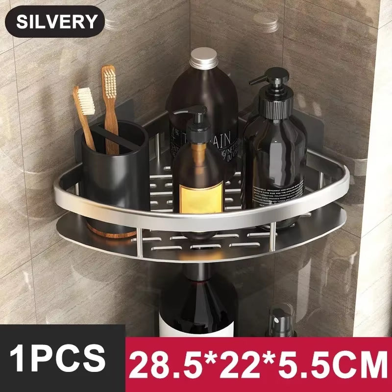 No Drill Bathroom Organizing Shelf