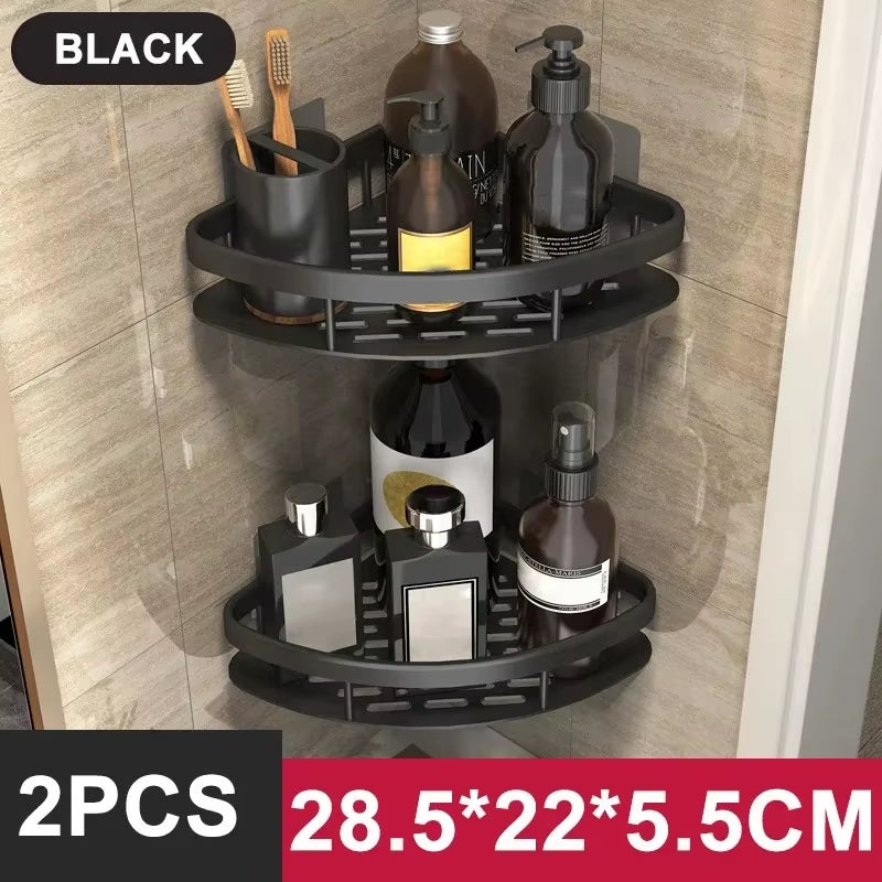 No Drill Bathroom Organizing Shelf