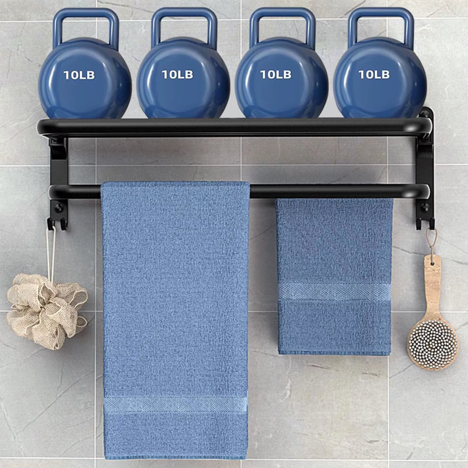 No Drill Wall Mounted Towel Rack