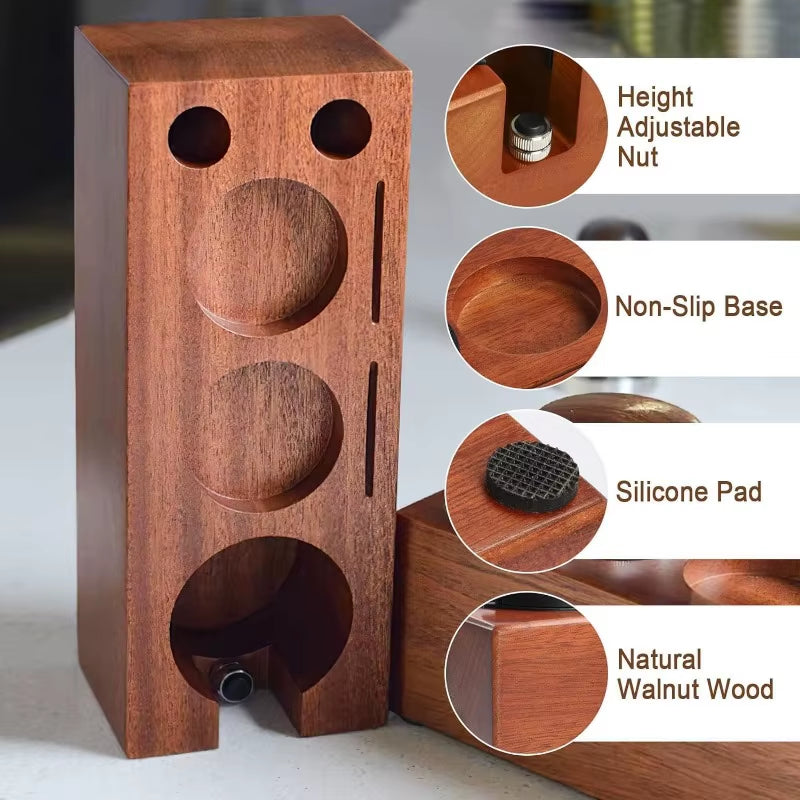 Walnut Espresso Tamper Station (58 mm)