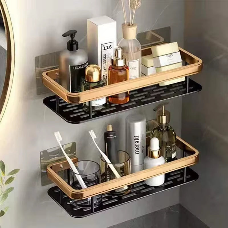 No Drill Bathroom Organizing Shelf