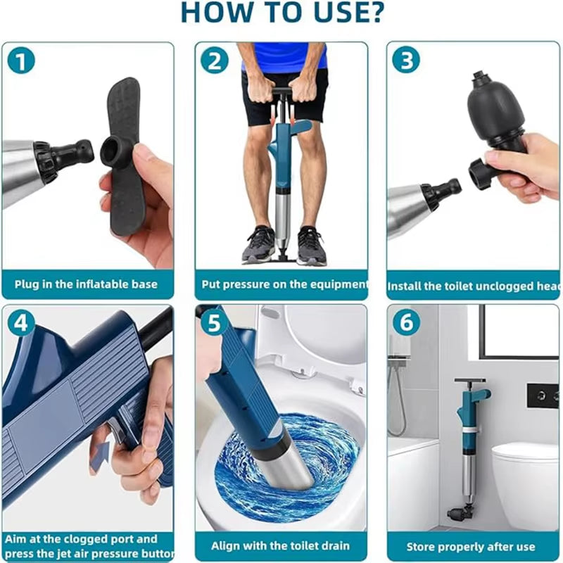Pneumatic Toilet Plunger