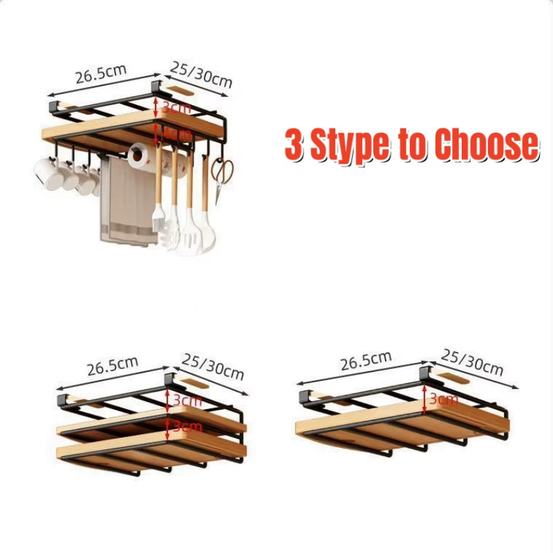 Kitchen Under Cupboard Hanging Organizer