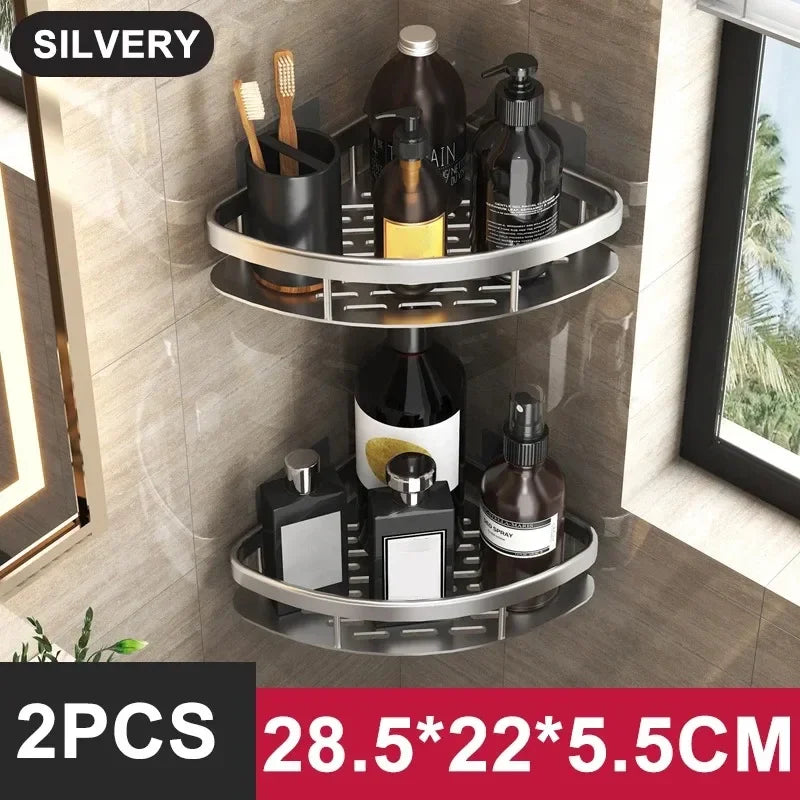 No Drill Bathroom Organizing Shelf