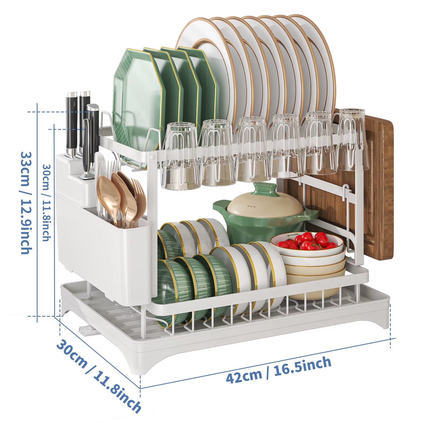 2 Tier Dish Drying Rack