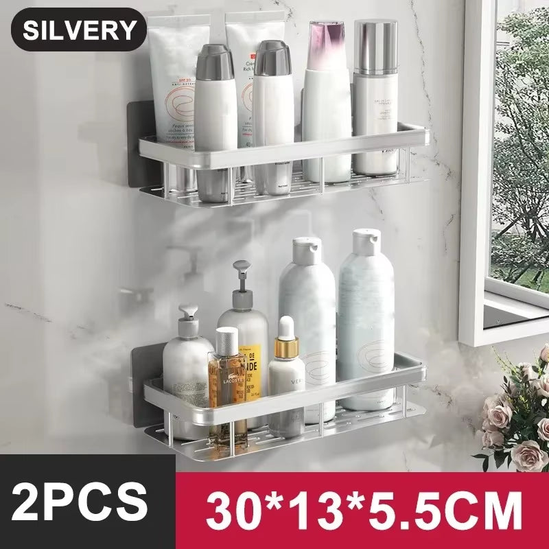 No Drill Bathroom Organizing Shelf