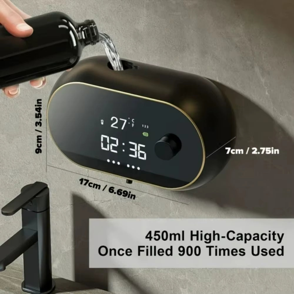 450ML W2 Large Capacity Touchless Wall-Mounted Rechargeable Infrared Induction Automatic Smart Sensor Foam/Liquid Soap Dispenser
