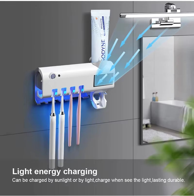 UV Sterilizing Toothbrush Holder With Toothbrush Dispenser