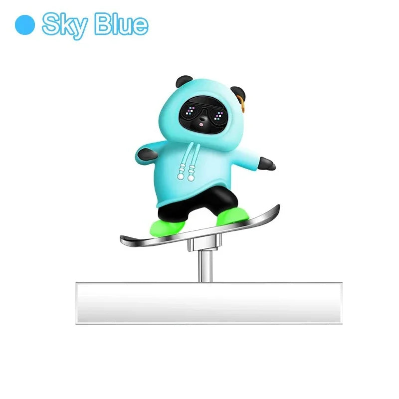 Decorative Skateboarding Bear for Car Dashboard