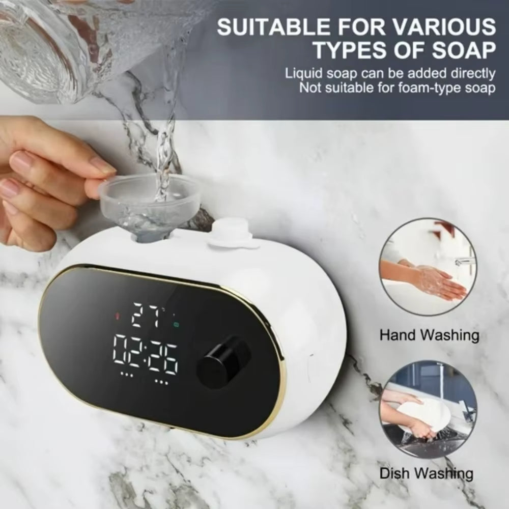450ML W2 Large Capacity Touchless Wall-Mounted Rechargeable Infrared Induction Automatic Smart Sensor Foam/Liquid Soap Dispenser